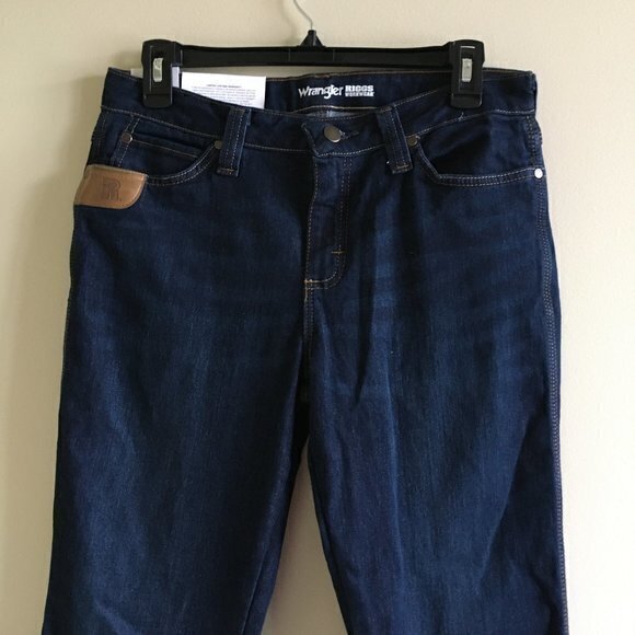 NEW Wrangler Riggs Women's Dark 5 Pocket Bootcut Work Jeans Size 10x30 - Picture 6 of 12